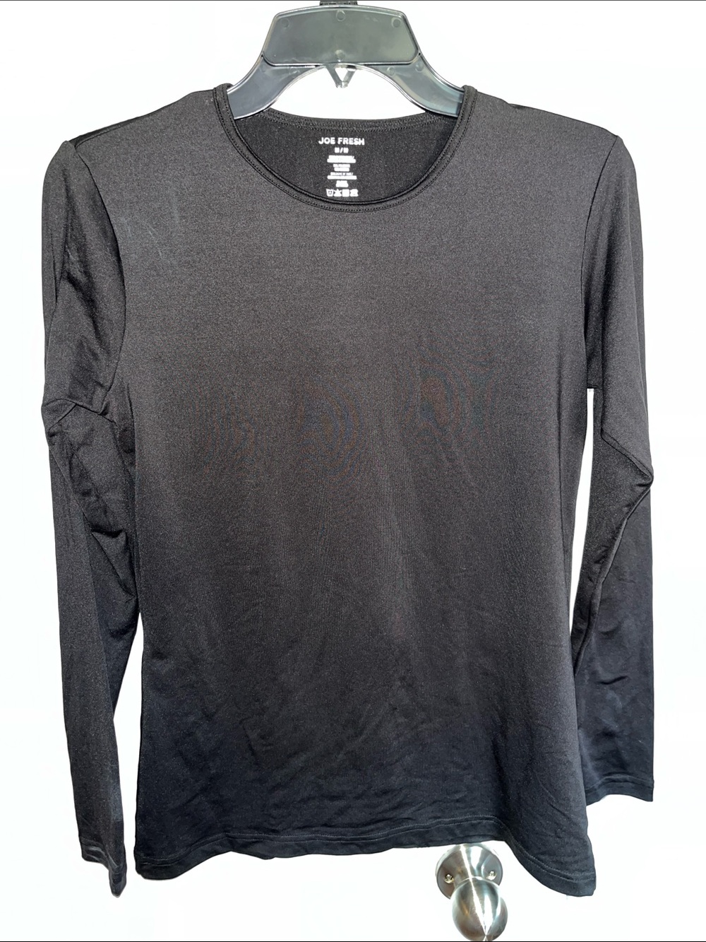 Joe Fresh women's Black Long Sleeve Crew Top